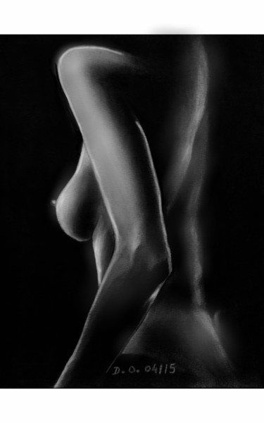 Dessin intitulée "Beautiful tits .png" par Dominique Obry, Œuvre d'art originale