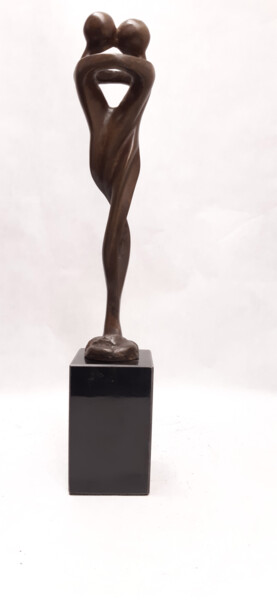Skulptur mit dem Titel "le baiser2" von Dominique Peri, Original-Kunstwerk, Bronze