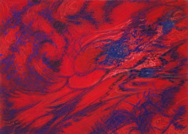 Peinture intitulée "Rouge" par Dominique Righi, Œuvre d'art originale, Pastel