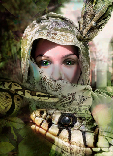 Digitale Kunst mit dem Titel "Reptiles" von Dominique Taïbouni, Original-Kunstwerk, Fotomontage