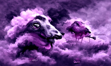 Arts numériques intitulée "les moutons tuent l…" par Dominique Taïbouni, Œuvre d'art originale, Image générée par l'IA