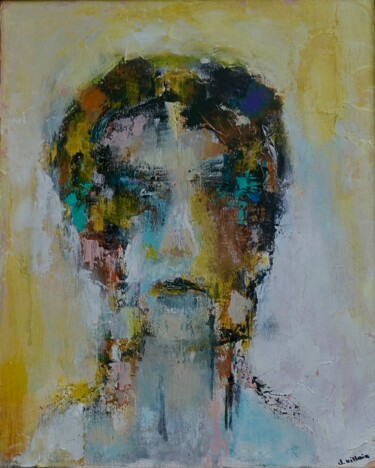 Peinture intitulée "Visages 14" par Dominique Villain, Œuvre d'art originale, Acrylique Monté sur Châssis en bois