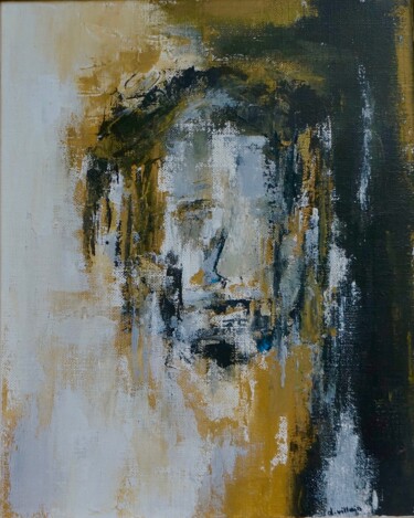 Peinture intitulée "Visages 15" par Dominique Villain, Œuvre d'art originale, Acrylique Monté sur Châssis en bois