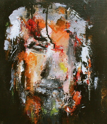 Peinture intitulée "Visages 17" par Dominique Villain, Œuvre d'art originale, Acrylique Monté sur Châssis en bois