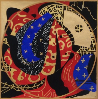 Peinture intitulée "Shunga II" par Dominique Berton, Œuvre d'art originale