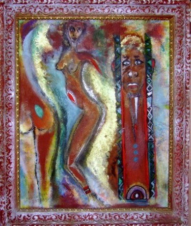 Painting titled "Droits de l'enfant…" by Dominique Bertrand, Original Artwork, Acrylic