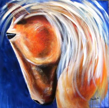 Картина под названием "tete-de-cheval-mode…" - Dominique Missler, Подлинное произведение искусства, Акрил Установлен на Дере…