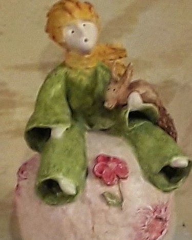 Sculpture titled "Le petit prince" by Domino, Original Artwork, Clay