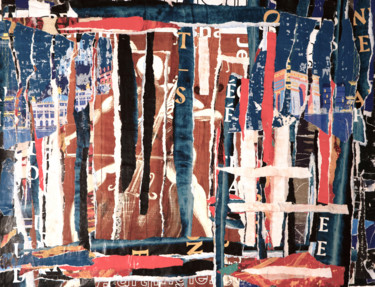 Collages titled "La valse parisienne" by Dominique Kerkhove (DomKcollage), Original Artwork, Collages Mounted on Cardboard