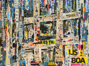 Collages getiteld "Les Murmures de Lis…" door Dominique Kerkhove (DomKcollage), Origineel Kunstwerk, Collages