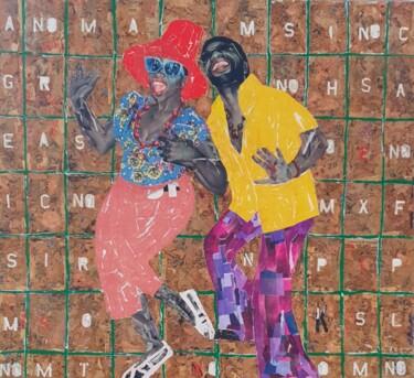 Collages intitulée "Let's dance !" par Dominique Kerkhove (DomKcollage), Œuvre d'art originale, Collages Monté sur Châssis e…