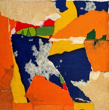 Colagens intitulada "Colors 3" por Dominique Kerkhove (DomKcollage), Obras de arte originais, Colagens Montado em Cartão