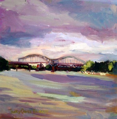 Painting titled "Arrigoni Bridge" by Don Bourret, Original Artwork, Oil