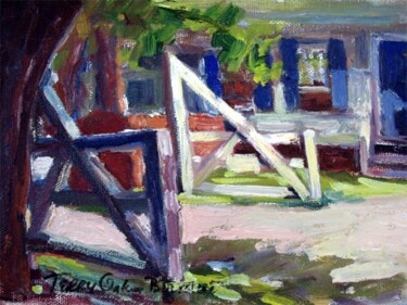 Painting titled "The Gate" by Don Bourret, Original Artwork, Oil