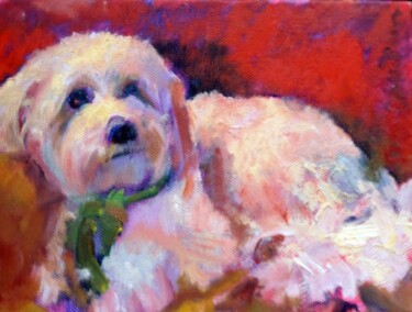 Painting titled "Bad Bow Wow" by Don Bourret, Original Artwork