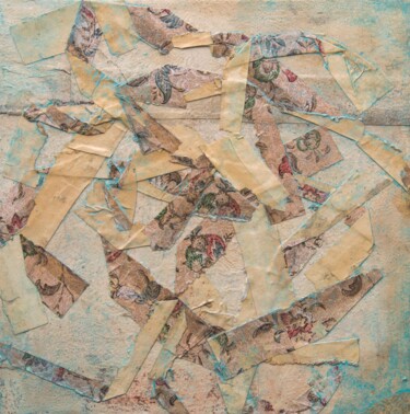Collagen mit dem Titel "A Sort of Peace" von Donald Mcleman, Original-Kunstwerk, Collagen Auf Holzplatte montiert