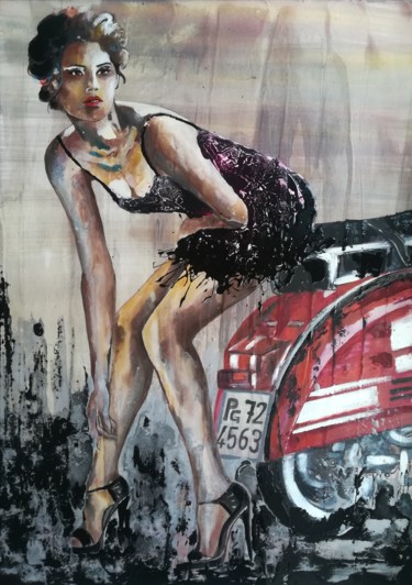 Peinture intitulée "stop chasing every…" par Donatella Marraoni, Œuvre d'art originale, Acrylique