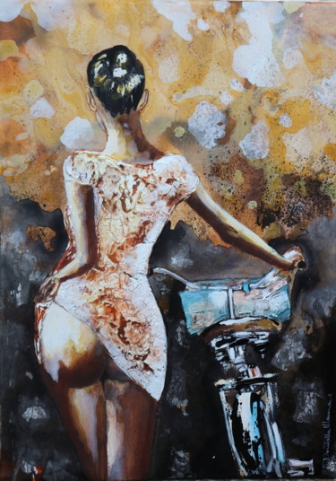 Schilderij getiteld "another woman...ano…" door Donatella Marraoni, Origineel Kunstwerk, Olie