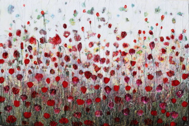 Schilderij getiteld "we are poppies...we…" door Donatella Marraoni, Origineel Kunstwerk, Olie