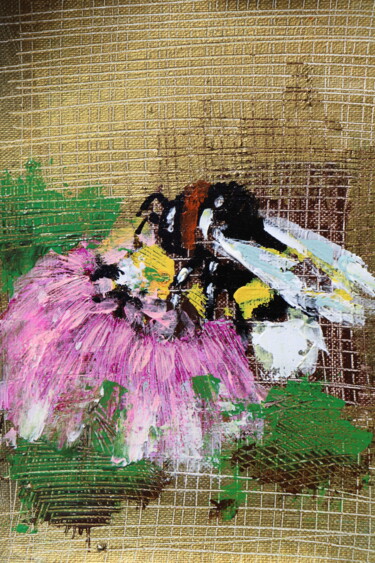 Peinture intitulée "lovely bee" par Donatella Marraoni, Œuvre d'art originale, Huile