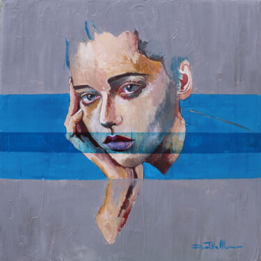 Pintura intitulada "Blu" por Donatella Marraoni, Obras de arte originais, Óleo