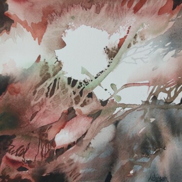 绘画 标题为“Lichen” 由Donna Acheson Juillet, 原创艺术品, 水彩