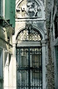 Grafika cyfrowa / sztuka generowana cyfrowo zatytułowany „Wrought Iron Gate” autorstwa Donna Corless, Oryginalna praca