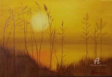绘画 标题为“黃昏” 由Mei Ha Chan (Donna), 原创艺术品, 漆