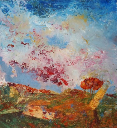 Painting titled "Autumn time" by Dora Stork, Original Artwork, Wax