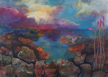 Painting titled "Spring Dawn" by Dora Stork, Original Artwork, Acrylic