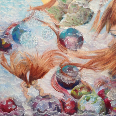 Pintura intitulada "Onions Make You Cry" por Dorienne Carmel, Obras de arte originais, Acrílico Montado em Armação em madeira