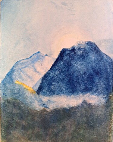 Painting titled "Guten Morgen" by Doris Reineking, Original Artwork, Watercolor