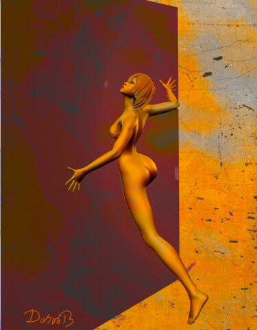 Digital Arts titled "Passer le mur de l’…" by Doron B, Original Artwork, Digital Painting