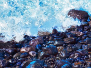 Fotografie getiteld "Un bord de mer roch…" door Doron B, Origineel Kunstwerk, Gemanipuleerde fotografie