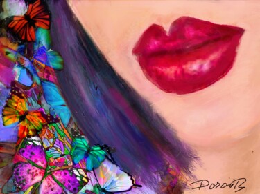 Digital Arts titled "Les papillons" by Doron B, Original Artwork, Digital Painting