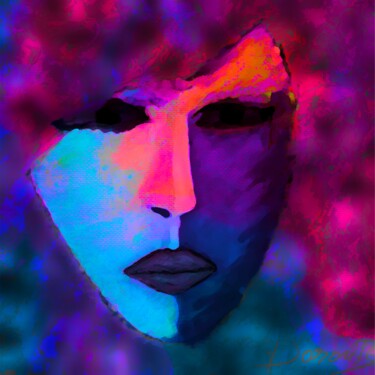 Digital Arts titled "Portrait de femme t…" by Doron B, Original Artwork, Digital Painting