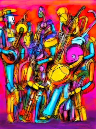 "Colorful jazz band…" başlıklı Dijital Sanat Doron B tarafından, Orijinal sanat, 2D Dijital Çalışma