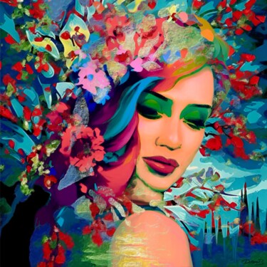 Arte digitale intitolato "Colorful background" da Doron B, Opera d'arte originale, Pittura digitale