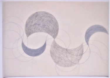 Dessin intitulée "o.T. (moonsick many…" par Dorothea Breit, Œuvre d'art originale, Crayon