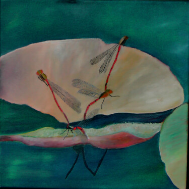 Malerei mit dem Titel "Libellen" von Dorothee Fenske, Original-Kunstwerk