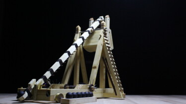 "CATAPULT" başlıklı Heykel Douglas Okerlund tarafından, Orijinal sanat, Ahşap