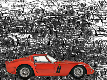 Arts numériques intitulée "250 GTO" par Denis Poutet, Œuvre d'art originale, Peinture numérique