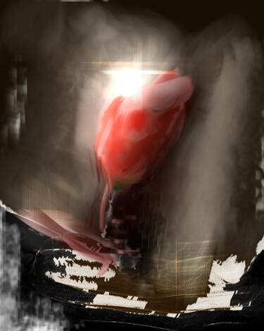 Arte digitale intitolato "Tulipa Vermelha" da Dpaulinos, Opera d'arte originale, Pittura digitale