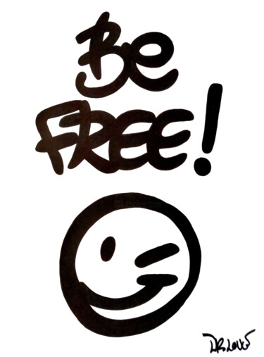 Картина под названием "be free" - Dr. Love, Подлинное произведение искусства, Акрил