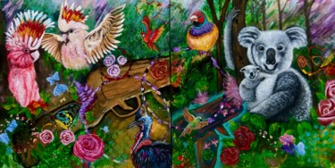 Pittura intitolato "Save Wildlife Wonde…" da Dr. Priyanjalee Banerjee, Opera d'arte originale, Acrilico