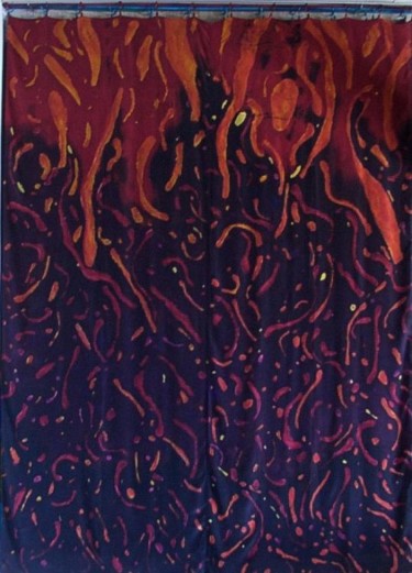 Schilderij getiteld "Fire" door Iwona Zawadzka, Origineel Kunstwerk, Olie