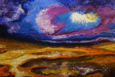 Painting titled "Sahara" by Dragos Bagia, Original Artwork, Oil