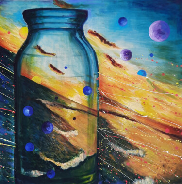 Schilderij getiteld "Mystic Jar" door Dragos Bagia, Origineel Kunstwerk, Olie