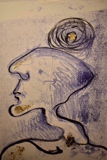 Отпечатки и Гравюры под названием "Face" - Du-Du Shahane Shahbazyna, Подлинное произведение искусства, Монотип