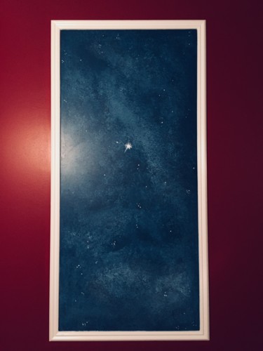 Pittura intitolato "night sky panel on…" da Irena Dukule, Opera d'arte originale, Acrilico